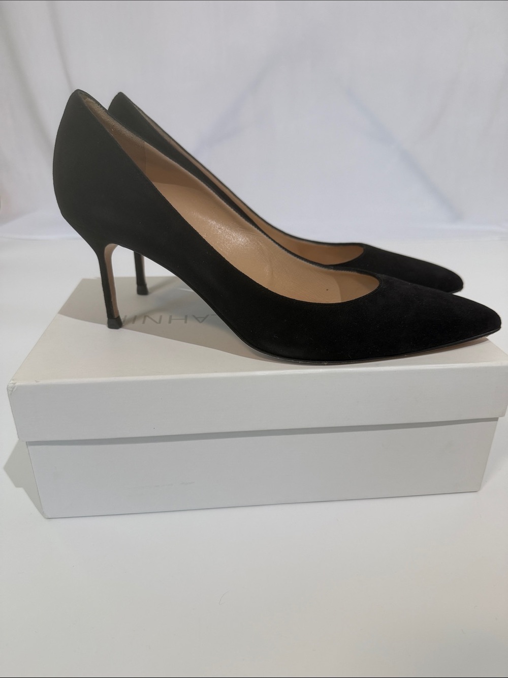 Manolo Blahnik Stiletto Pumps Heels Size 43 Black Suede